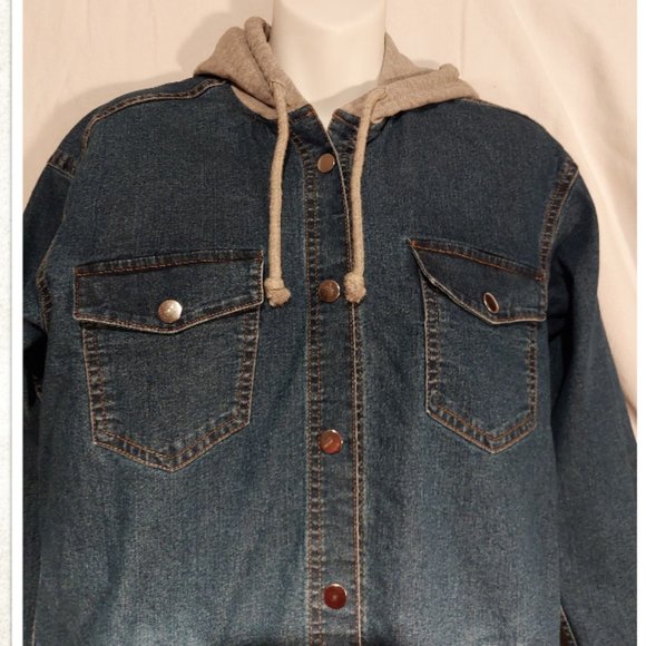 Women's "H&M" Jean Jacket/Hoodie size 4 - Picture 2 of 4